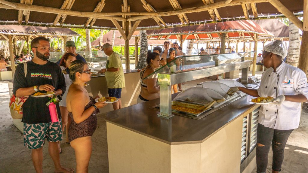 Buffet at Saona island