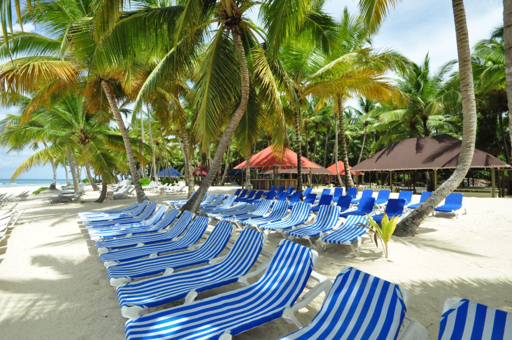 Saona island beach chairs