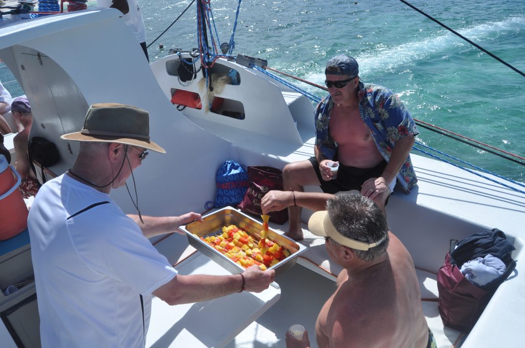 Snack onboard Bebe Catamaran