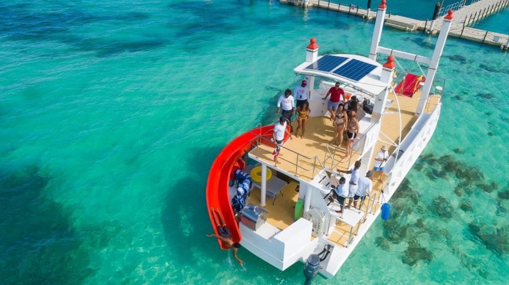party-catamaran-boat-in-punta-cana-with-slide