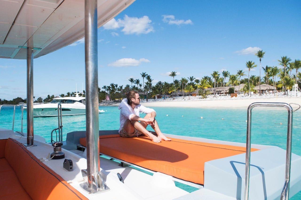 private catamaran luxury charter casa de campo to saona palmilla catalina