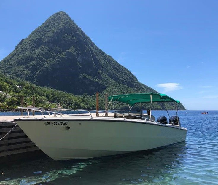 private speed boat charter to soufriere saint lucia