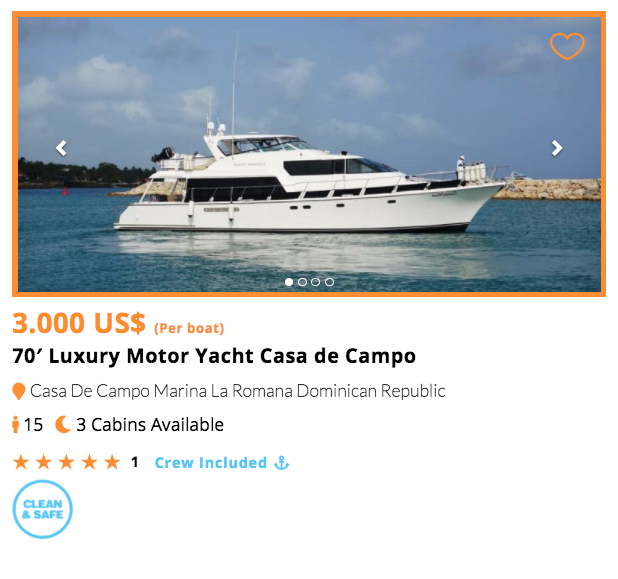 private luxury yachts selection Casa de Campo La Romana Saona Palmilla Catalina