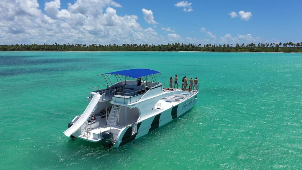 Private catamaran boat party rental in Punta Cana Dominican Republic