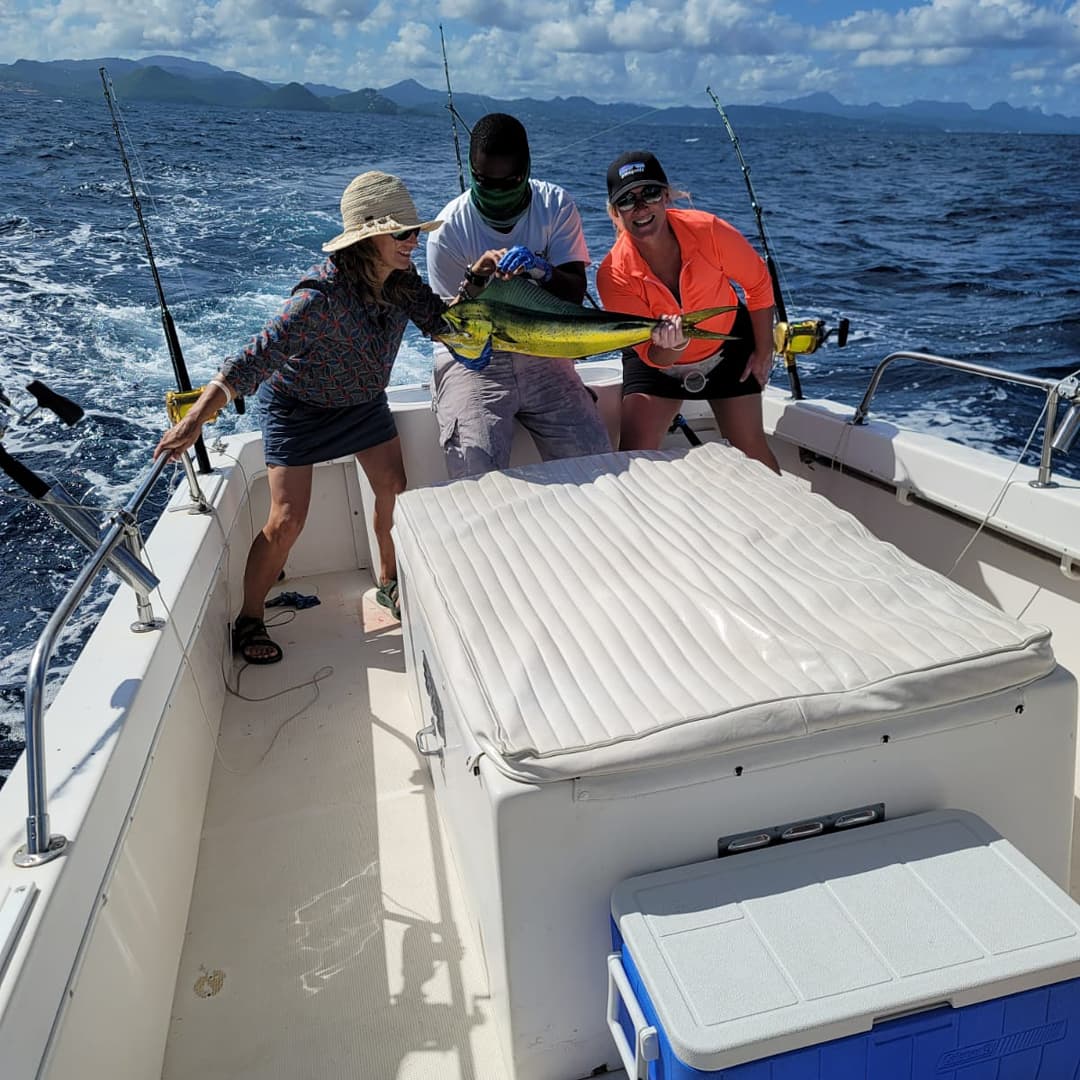 St. Lucia sport fishing boat