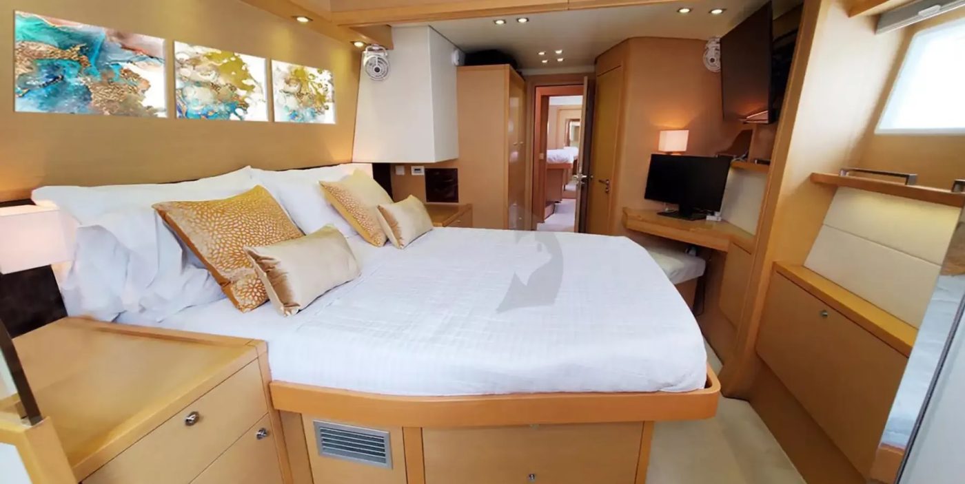 Private Luxury Catamaran Charter Exumas Bahamas cabin