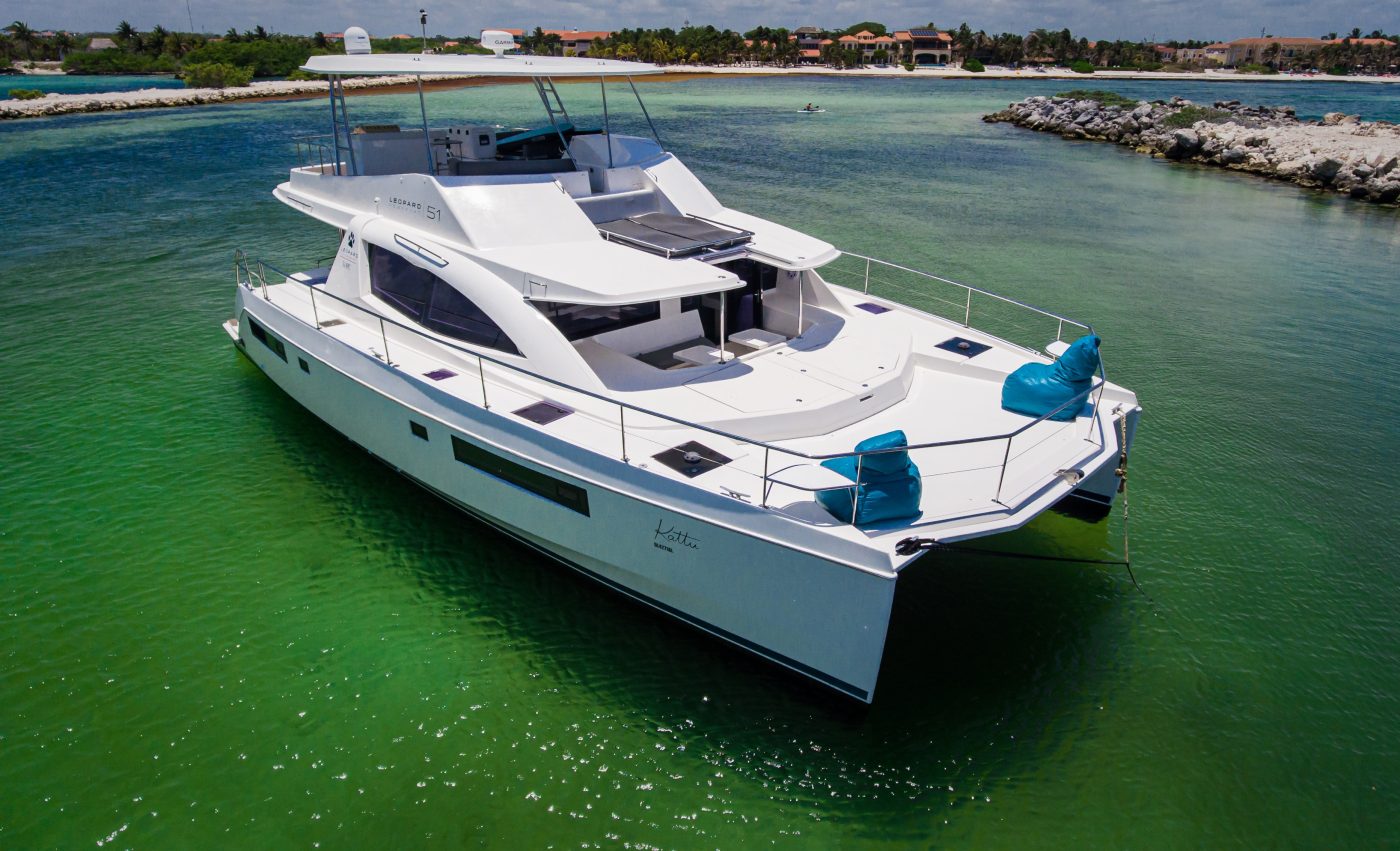Leopard Catamaran for Luxury Tulum Yacht Charters from Puerto Aventuras main