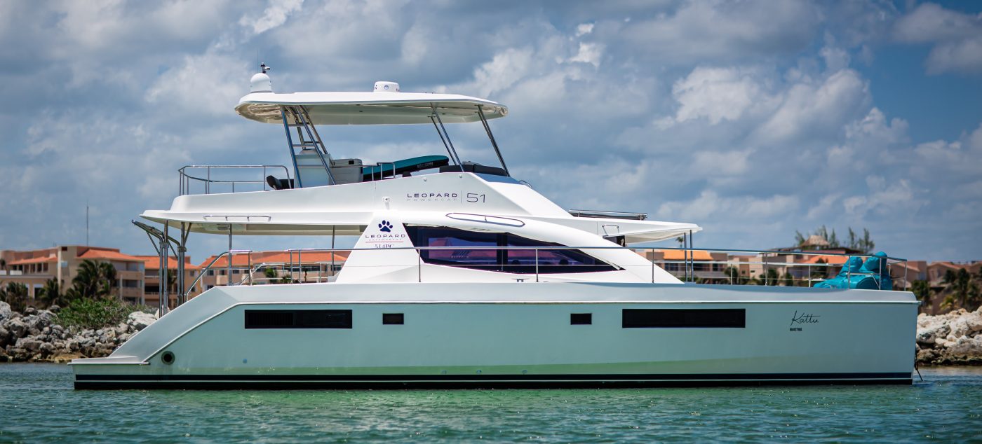 Leopard Catamaran for Luxury Yacht Charters from Puerto Aventuras Mexico