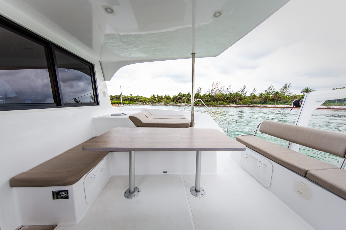 Private 34ft Catamaran Aventura Luxury Boat Charters in Tulum Riviera Maya exterior