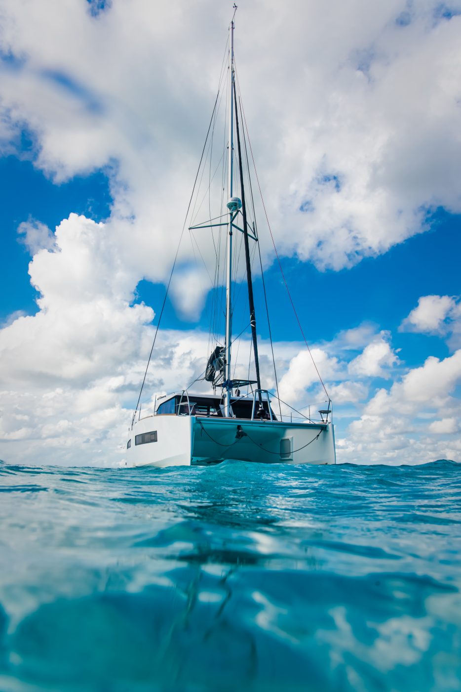 Private 34ft Catamaran Aventura Luxury Boat Charters in Tulum Riviera Maya underwater