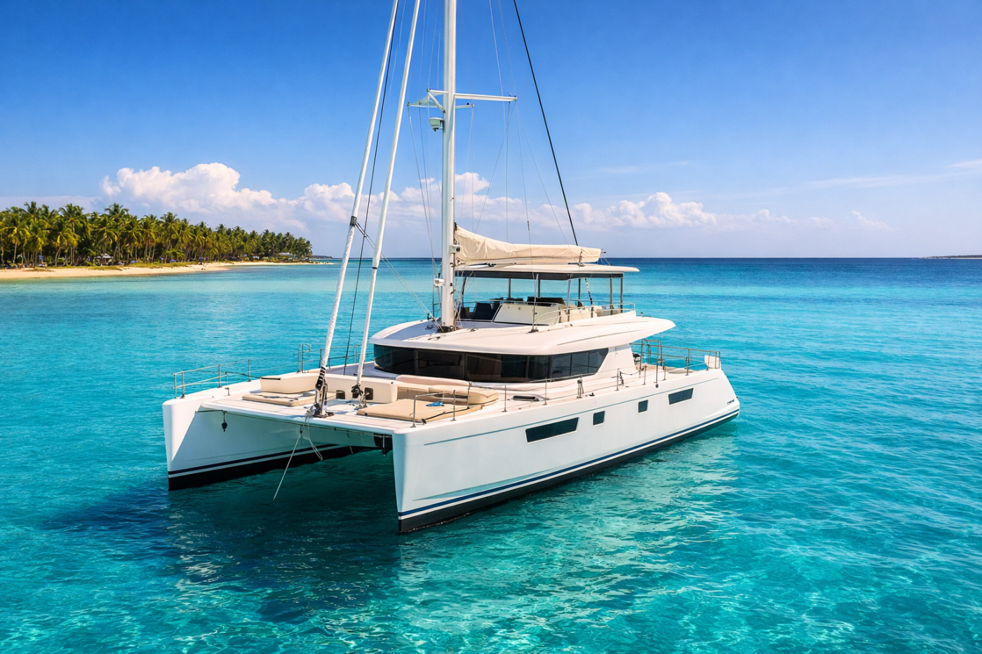Catamarán privado en República Dominicana disponible en WannaBoats